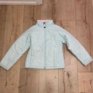 Girls Light Teal LL Bean Puffer Jacket